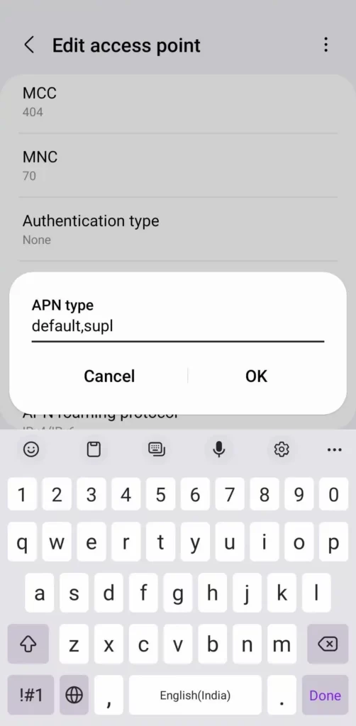 apn type for smartphone