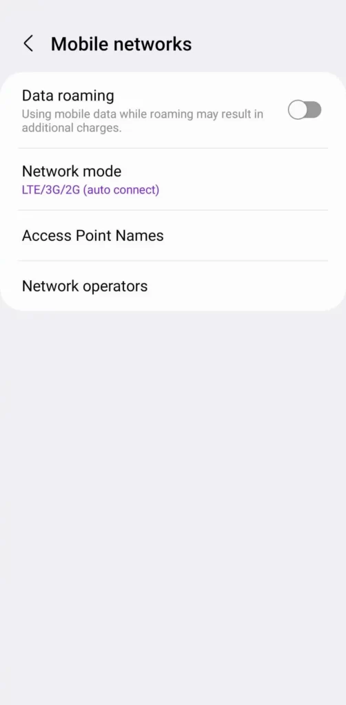 access point name settingsin smartphone