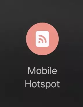 cropped screenshot of mobile hotspot