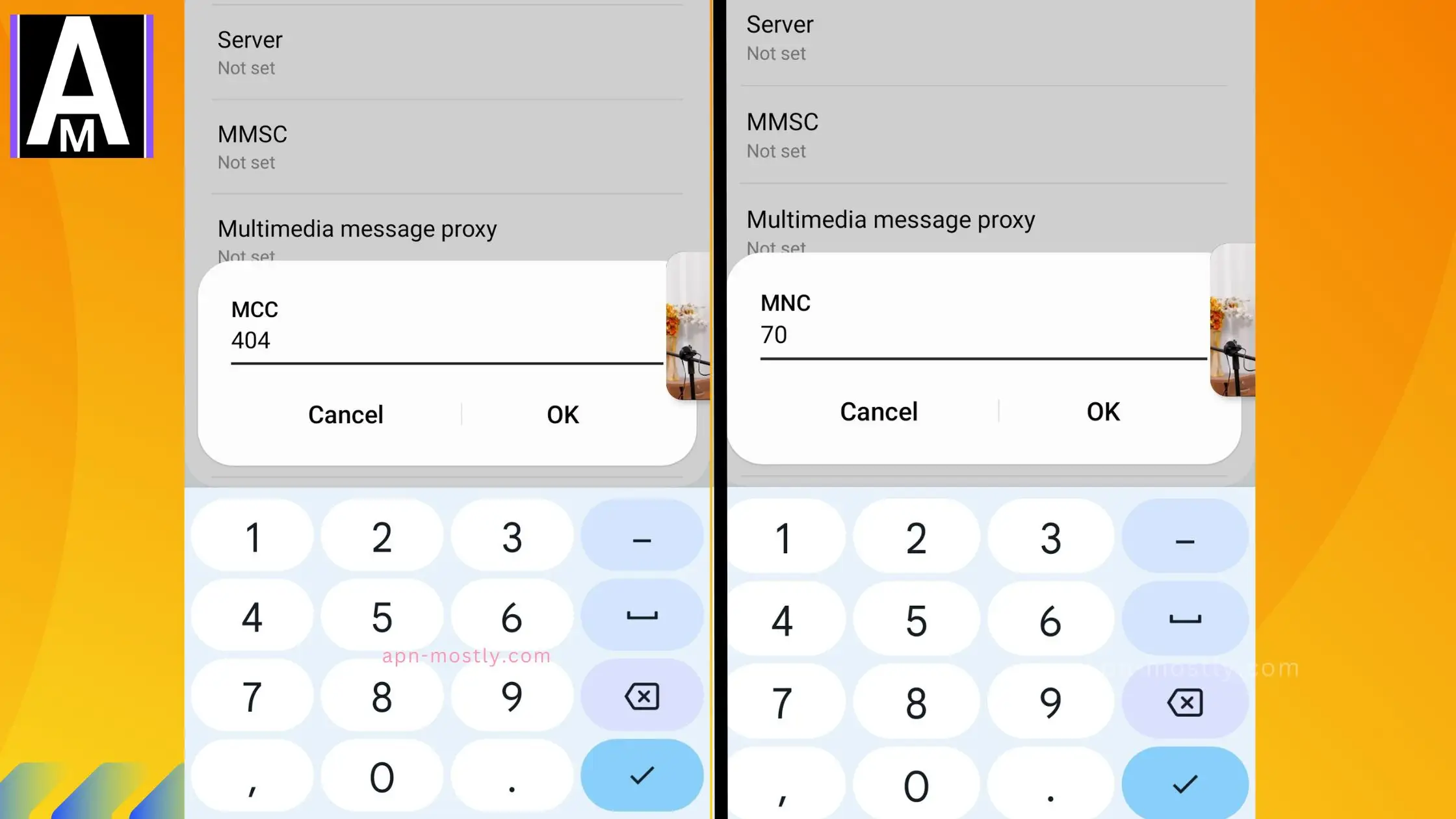 MCC and MNC both in one frame from the APN