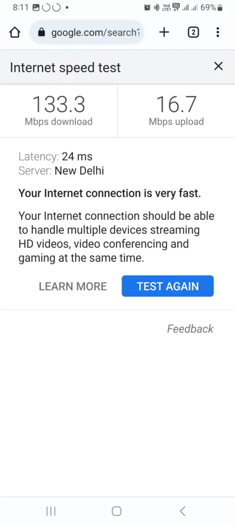 default apn settings speed test