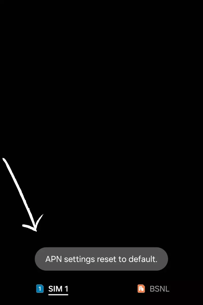 apn settings restored to default