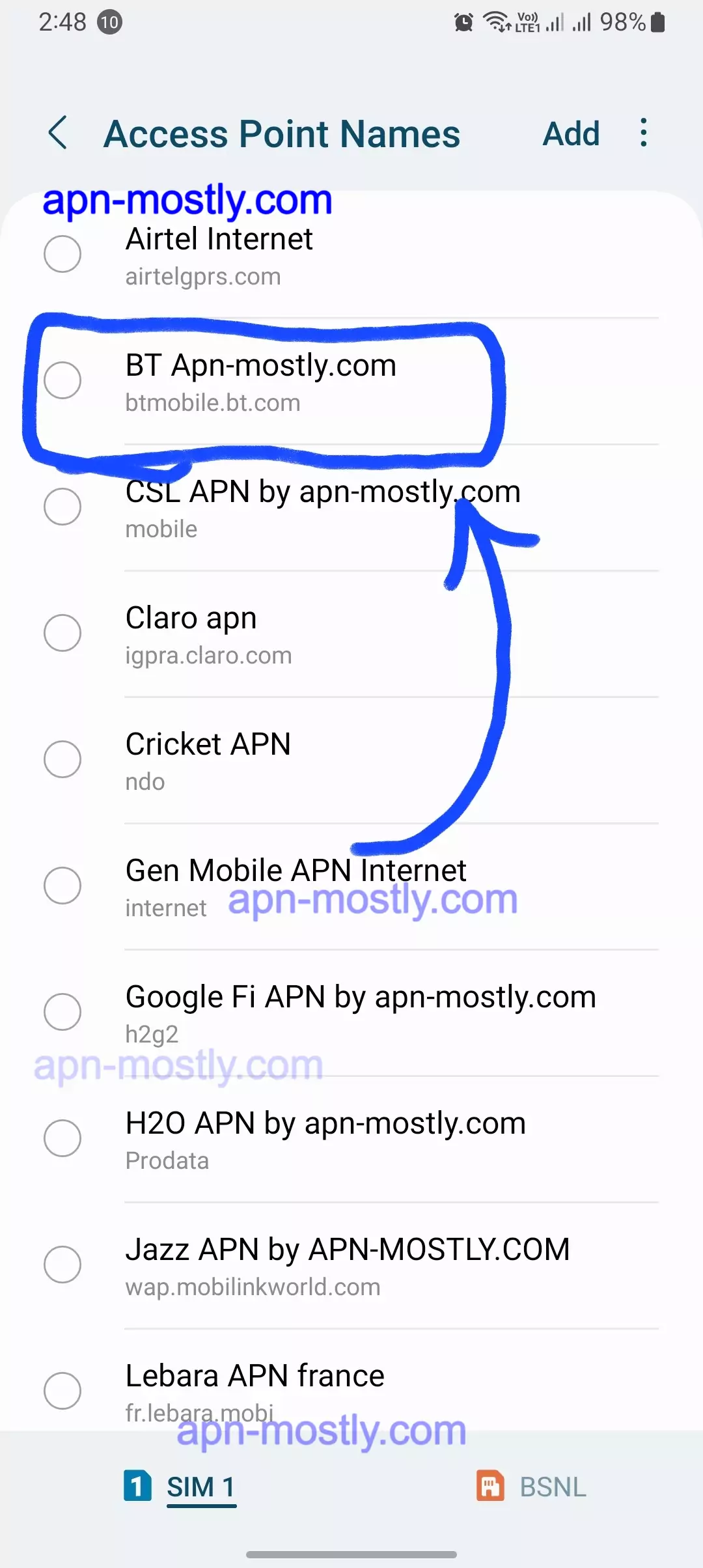 BT apn-mostly.com screenshot
