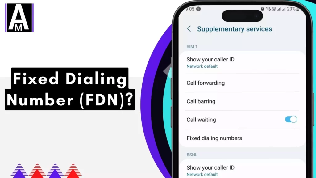 screenshot of FDN with overlay text fixed dialing numbers
