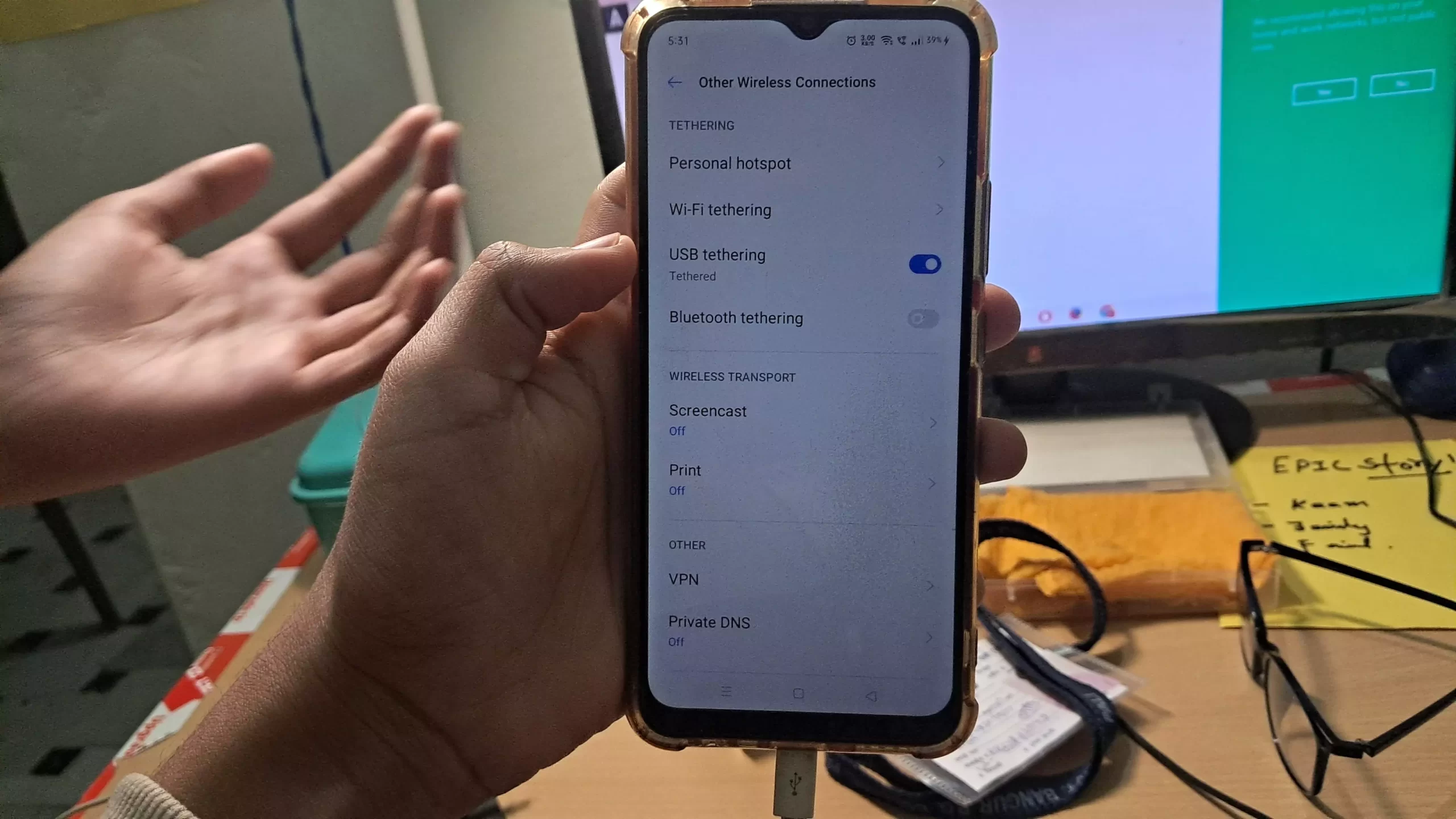 image of usb tethering on smartphones 