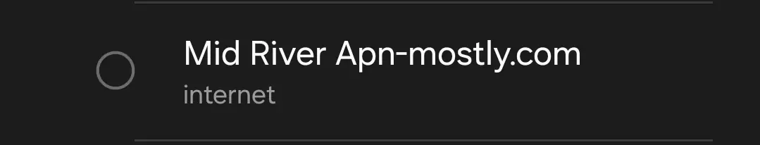 cropped screenshot of mid river apn settings