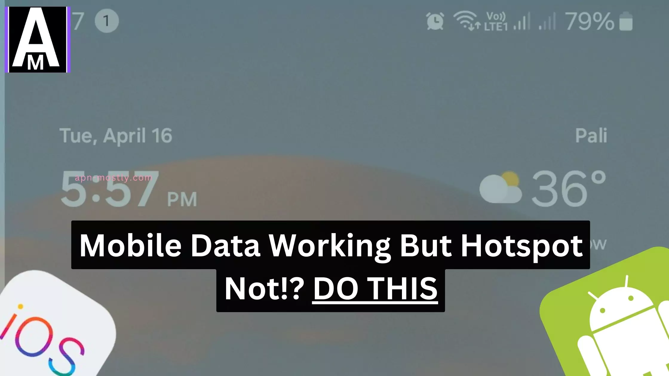 screenshot of Mobile Data Working But Hotspot Not Working
