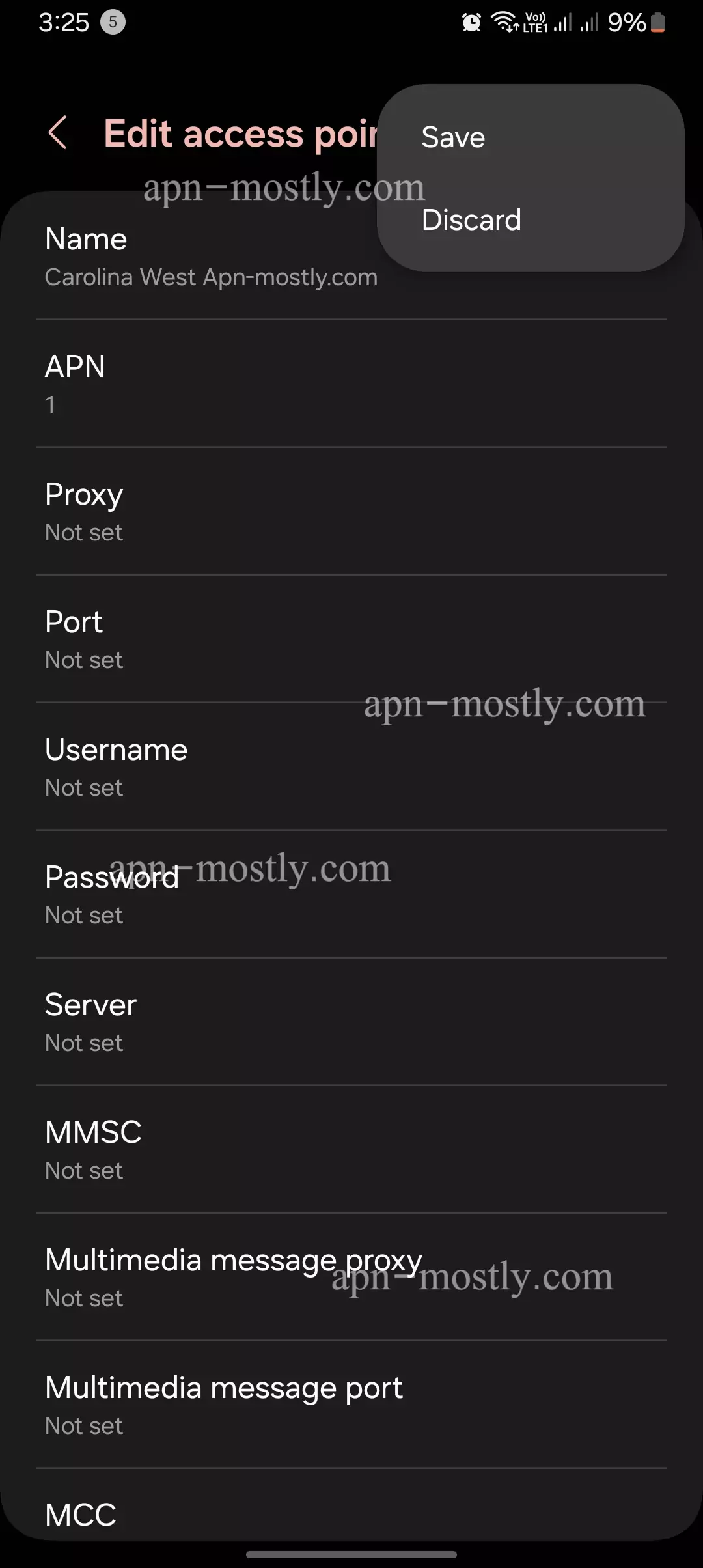screenshot of saving the carolina apn