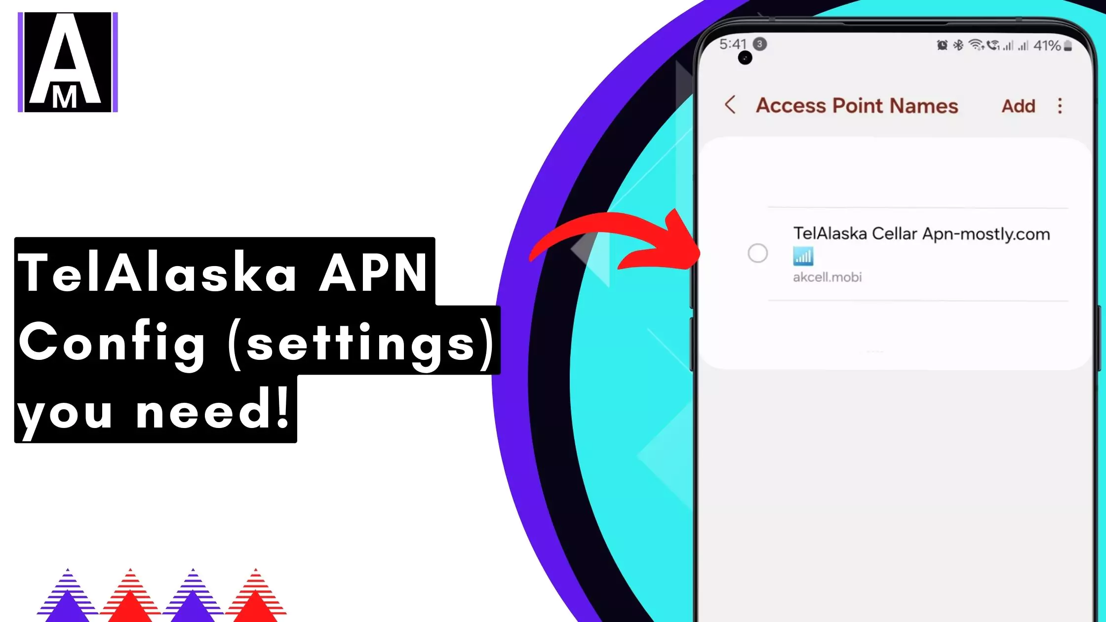 screenshot of apn telalaska with same overlay text