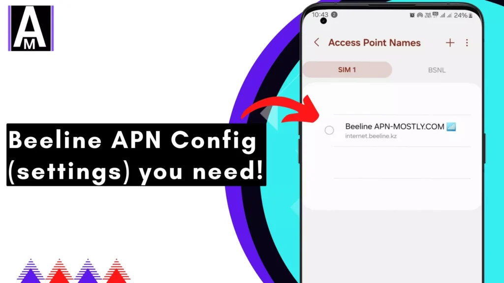 screenshot of beeline internet in the apn with same overlay text