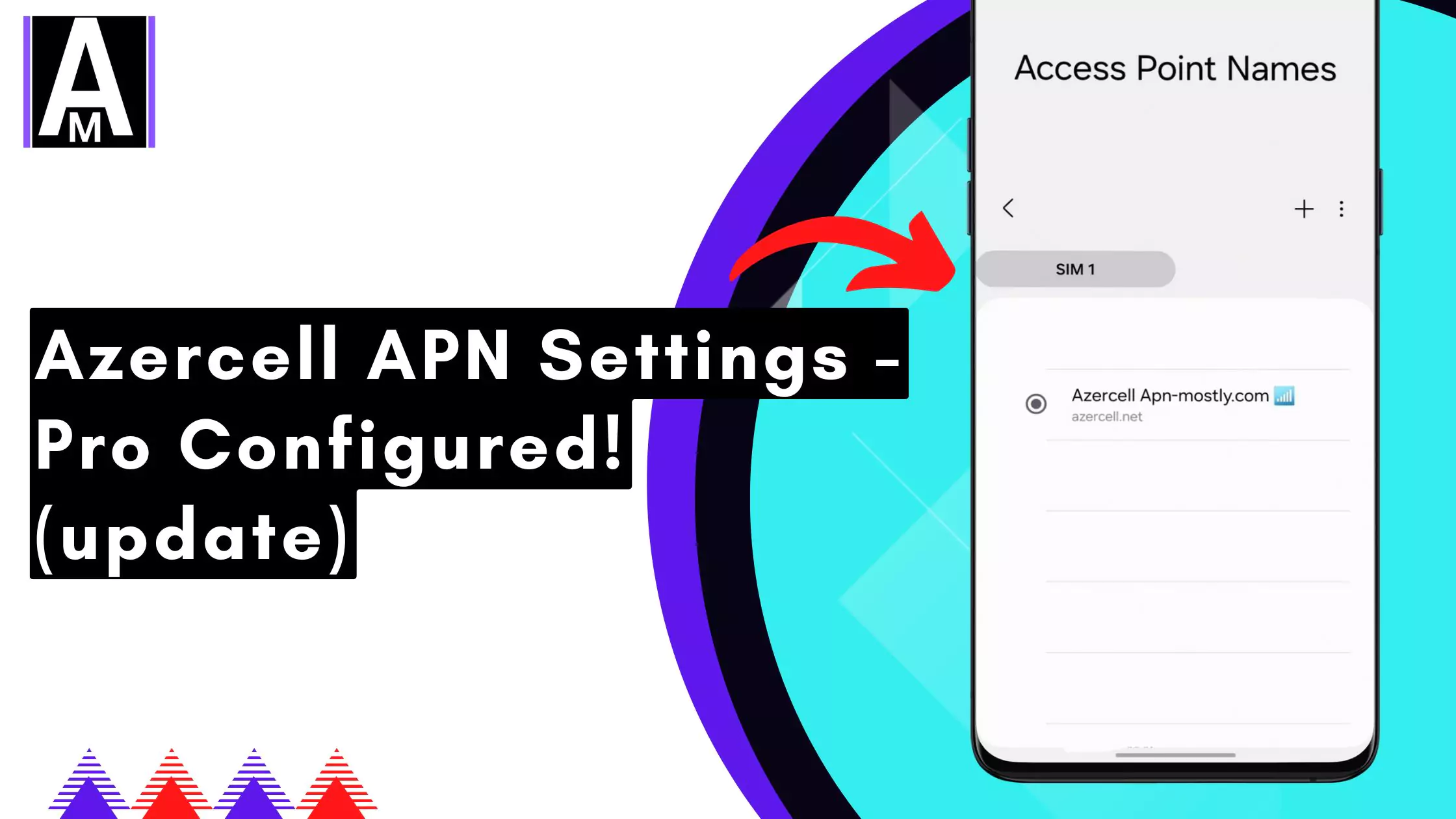 screenshot of azercell apn settings with similar overlay text