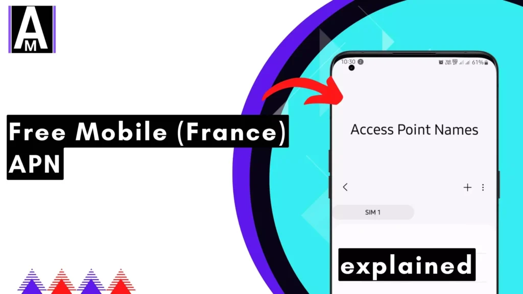 screenshot of the Free Mobile (France) APN with same overlay text