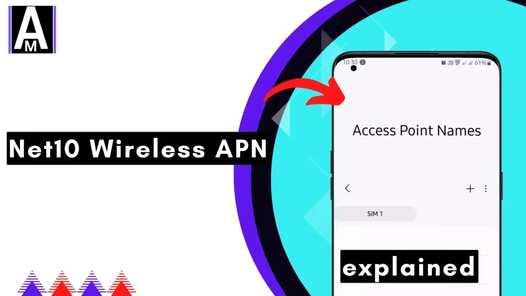 screenshot of Net10 Wireless APN with same overlay text